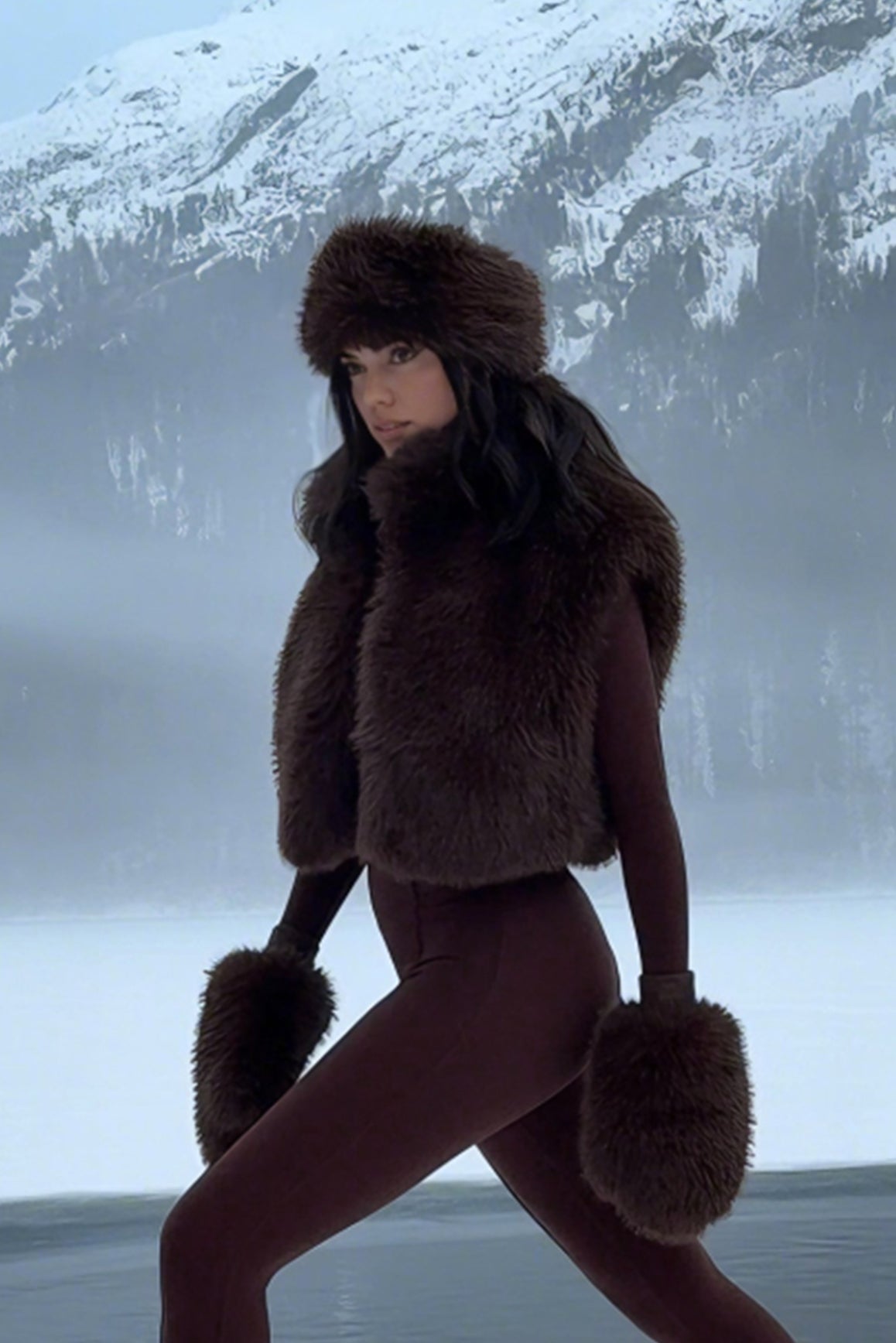 Frost Faux Fur Mittens