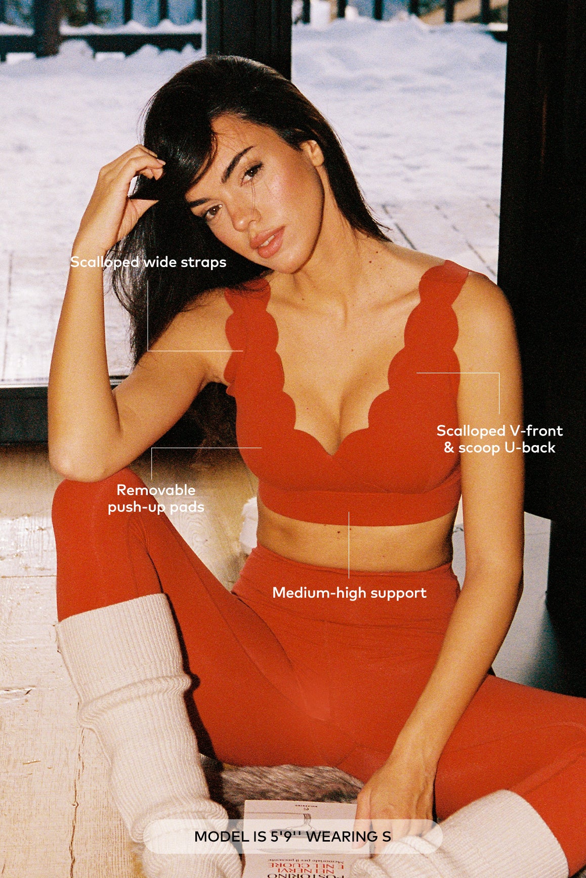 WISKII Soufflé Sports Bra in light pink with supportive straps and breathable fabric, designed for active wear.