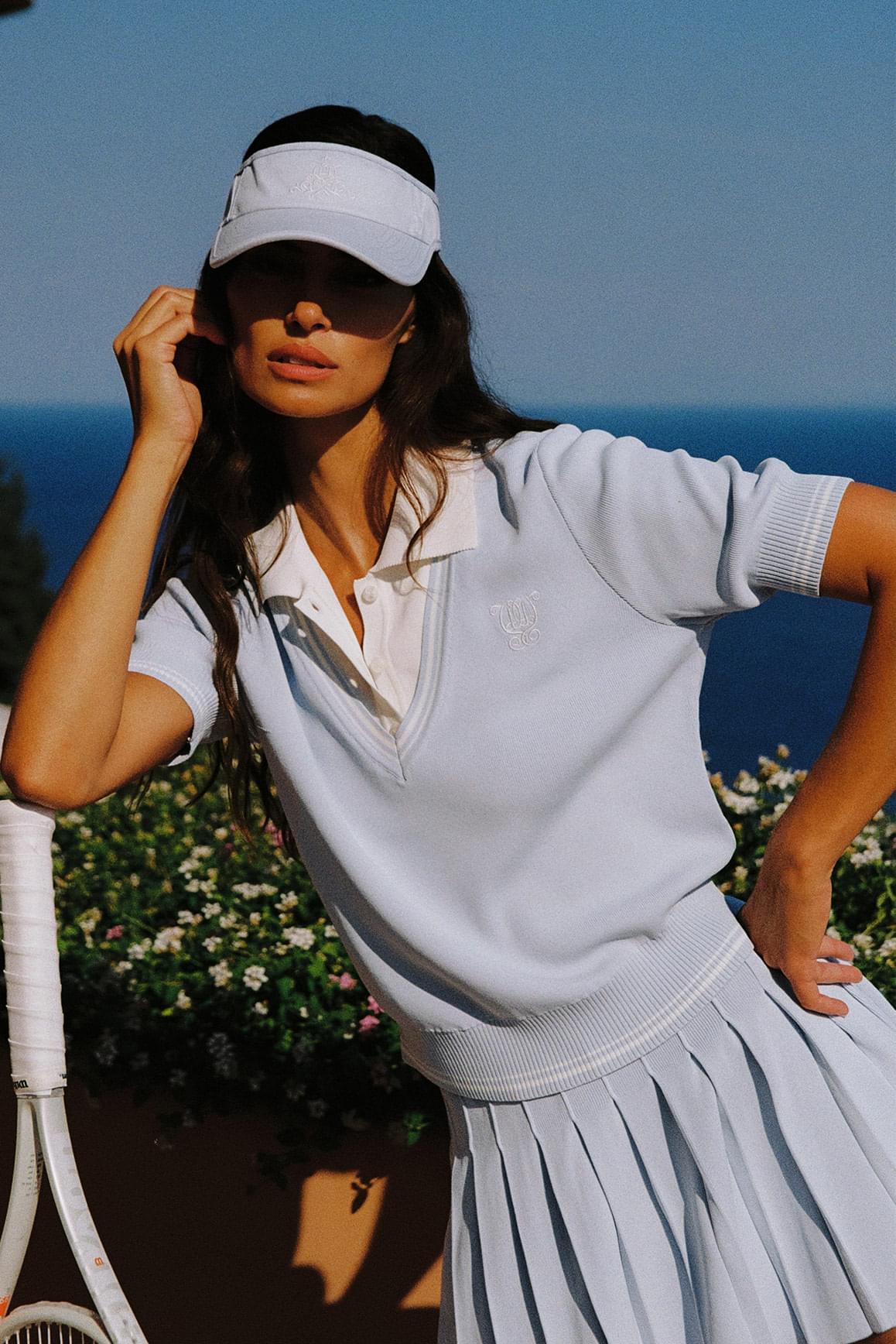 Riviera Knit Pleated Skirt.