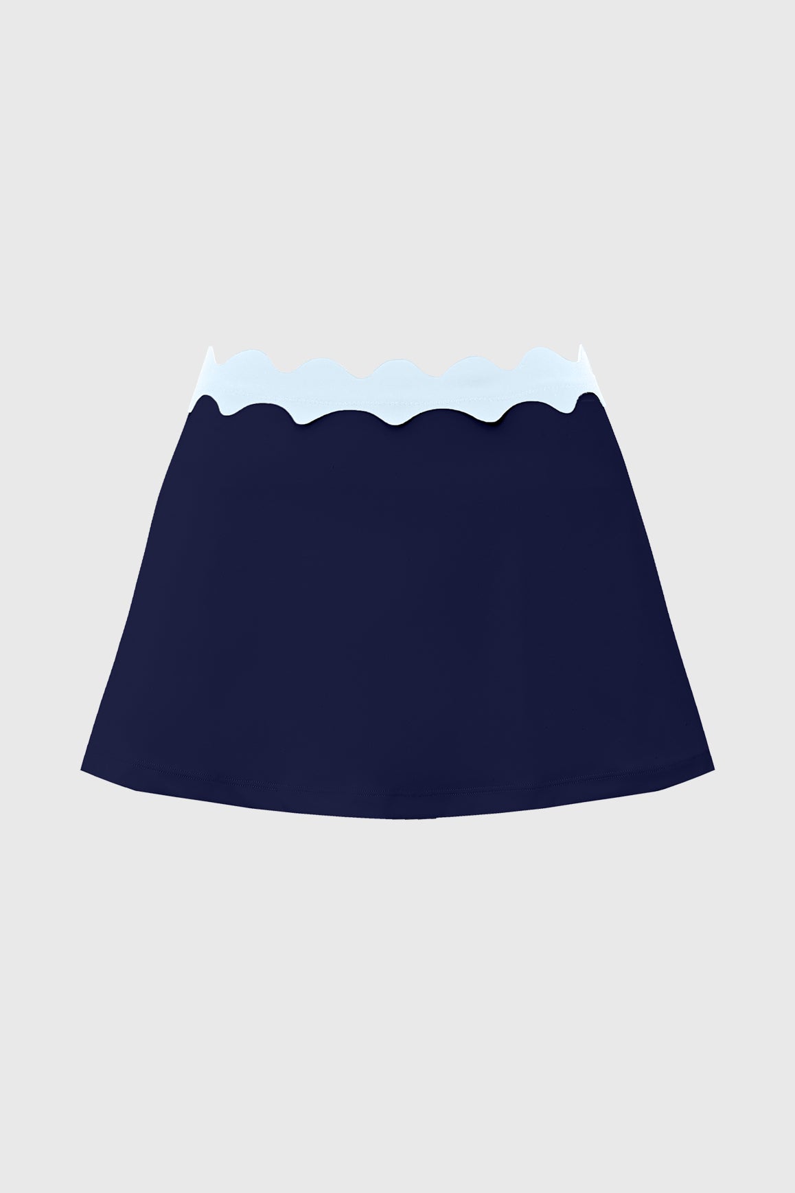 Riviera Scallop Contrast Skirt