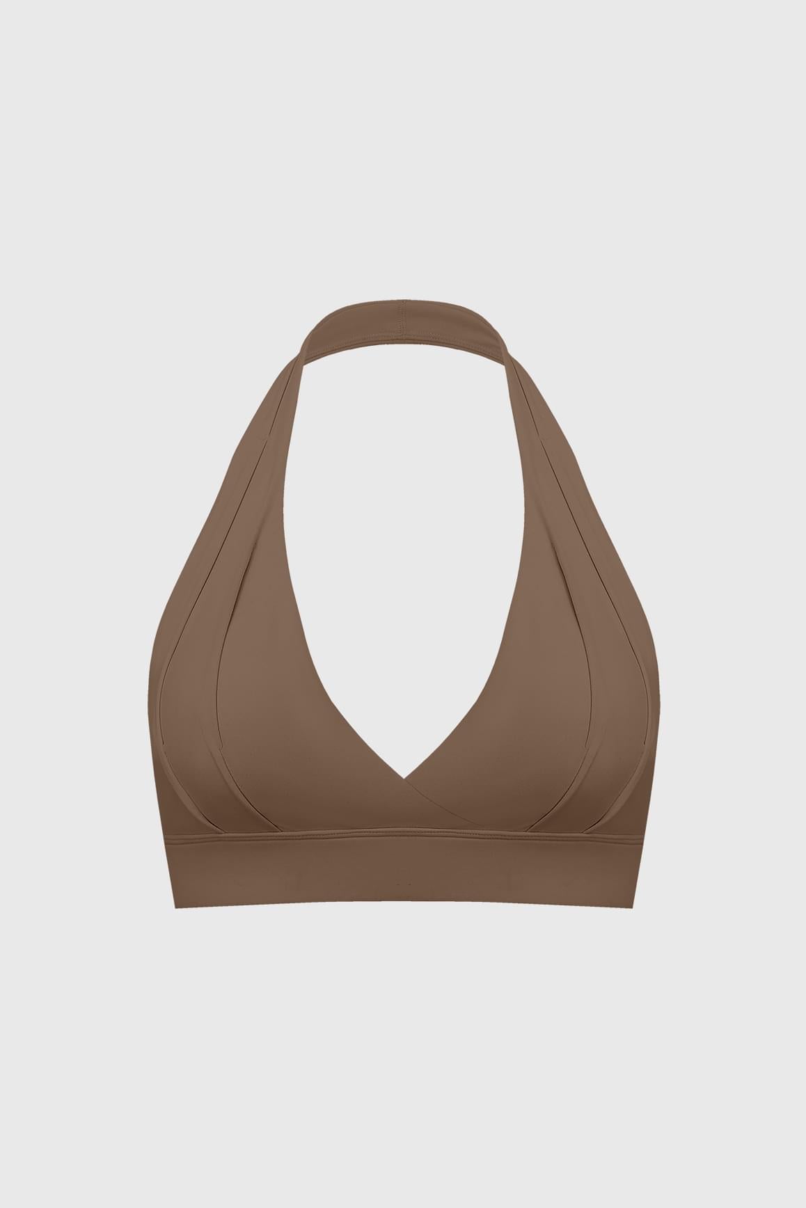 Ripple Ruched Halter Bra