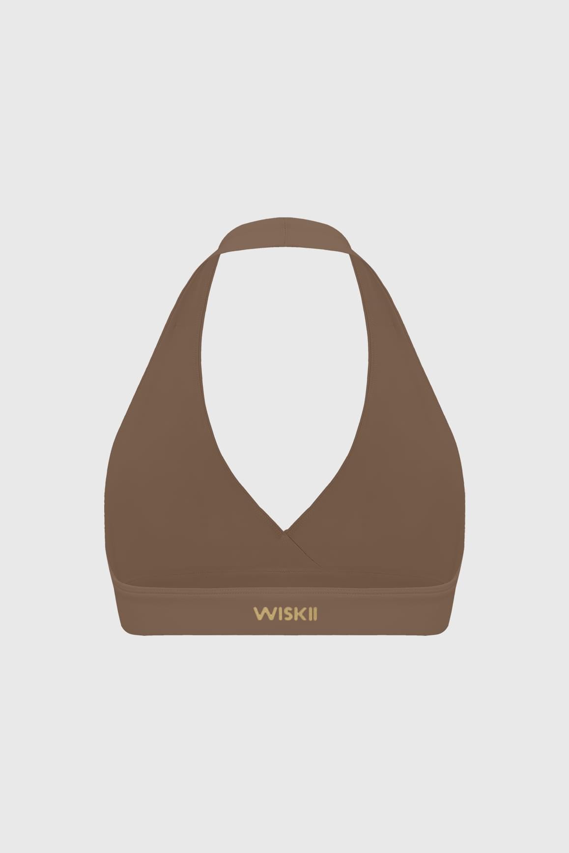 Ripple Ruched Halter Bra