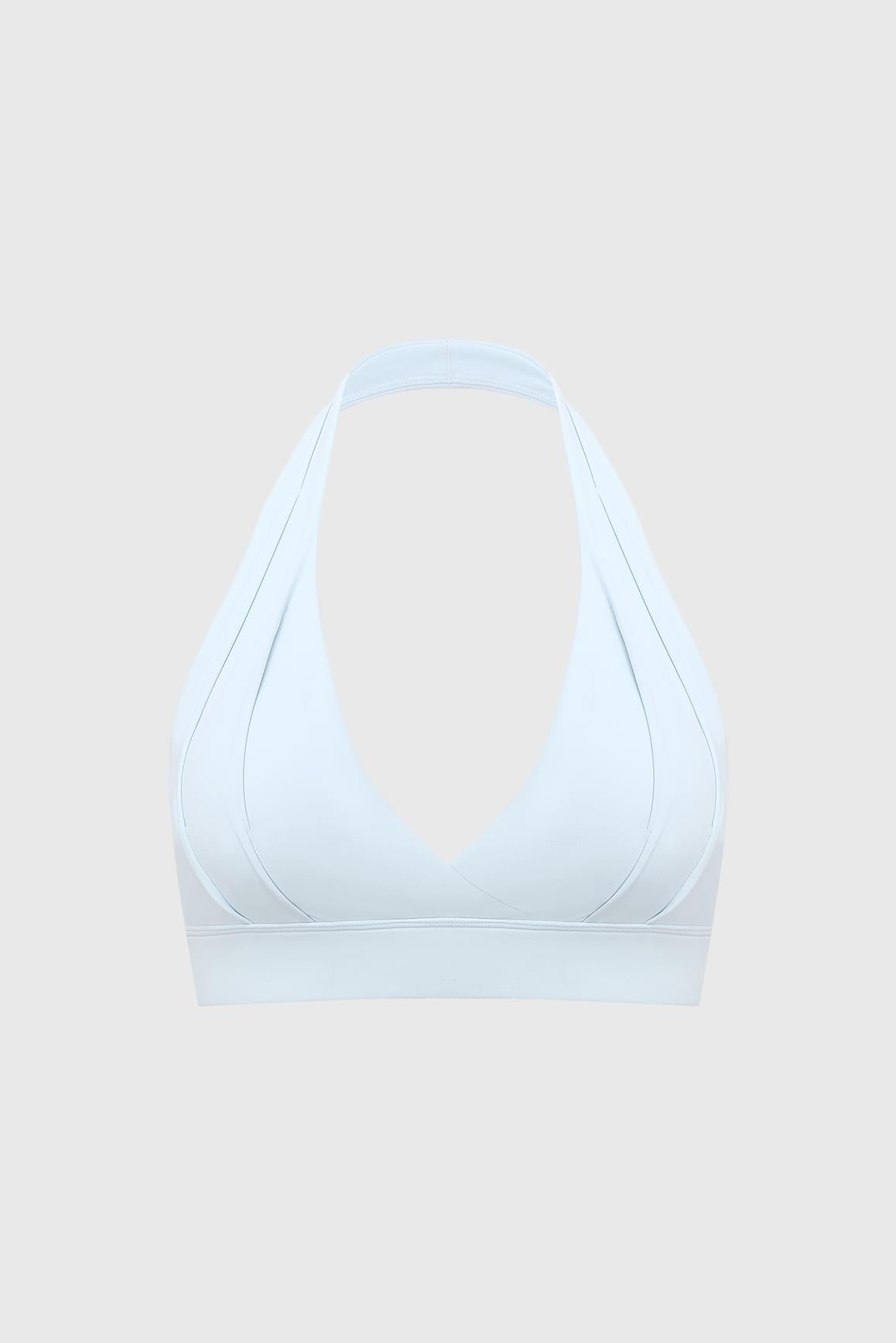 Ripple Ruched Halter Bra