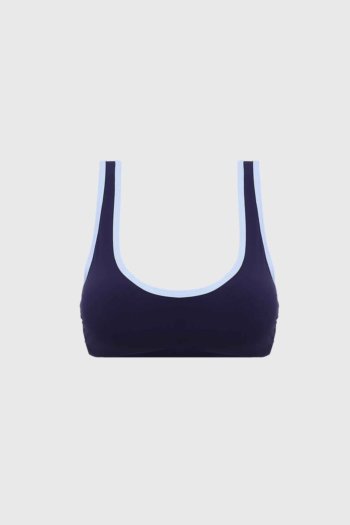 Vintage Contrast Piping Bra