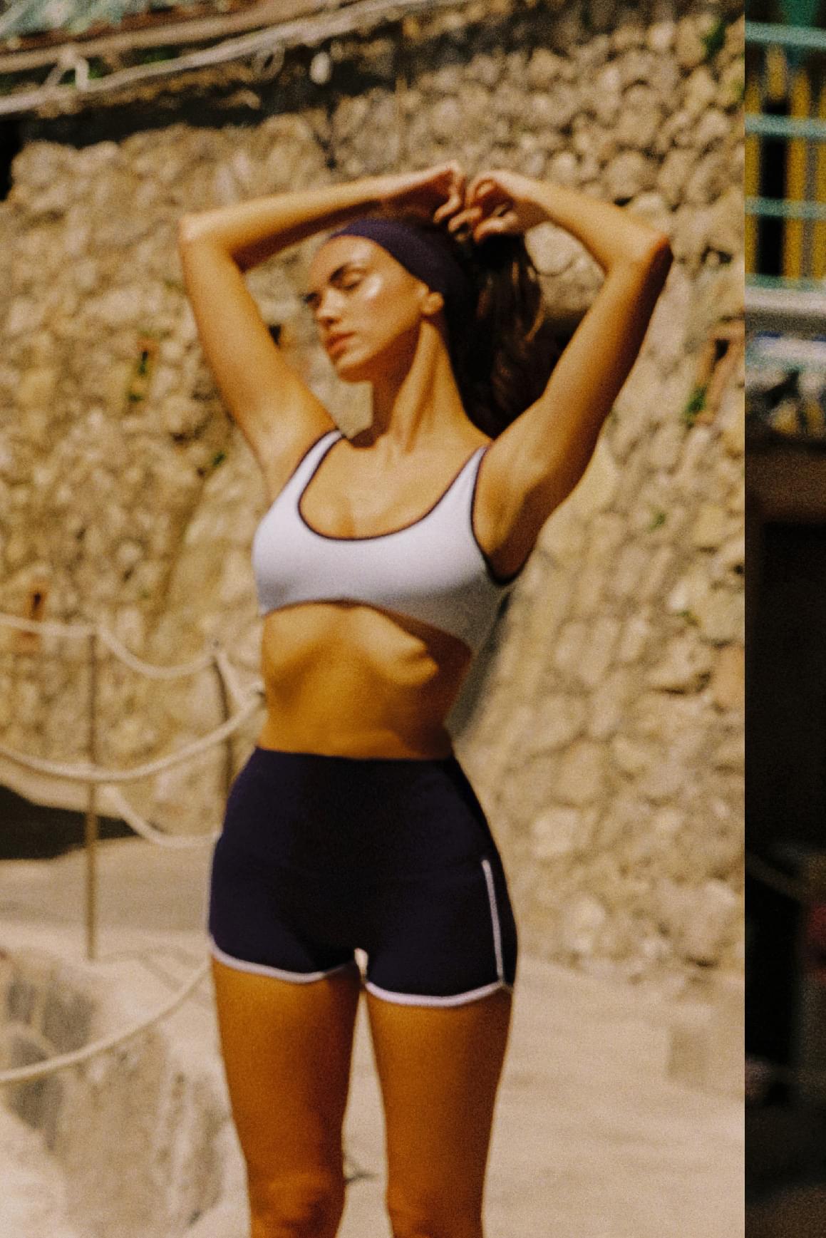 Vintage Contrast Piping Bra.