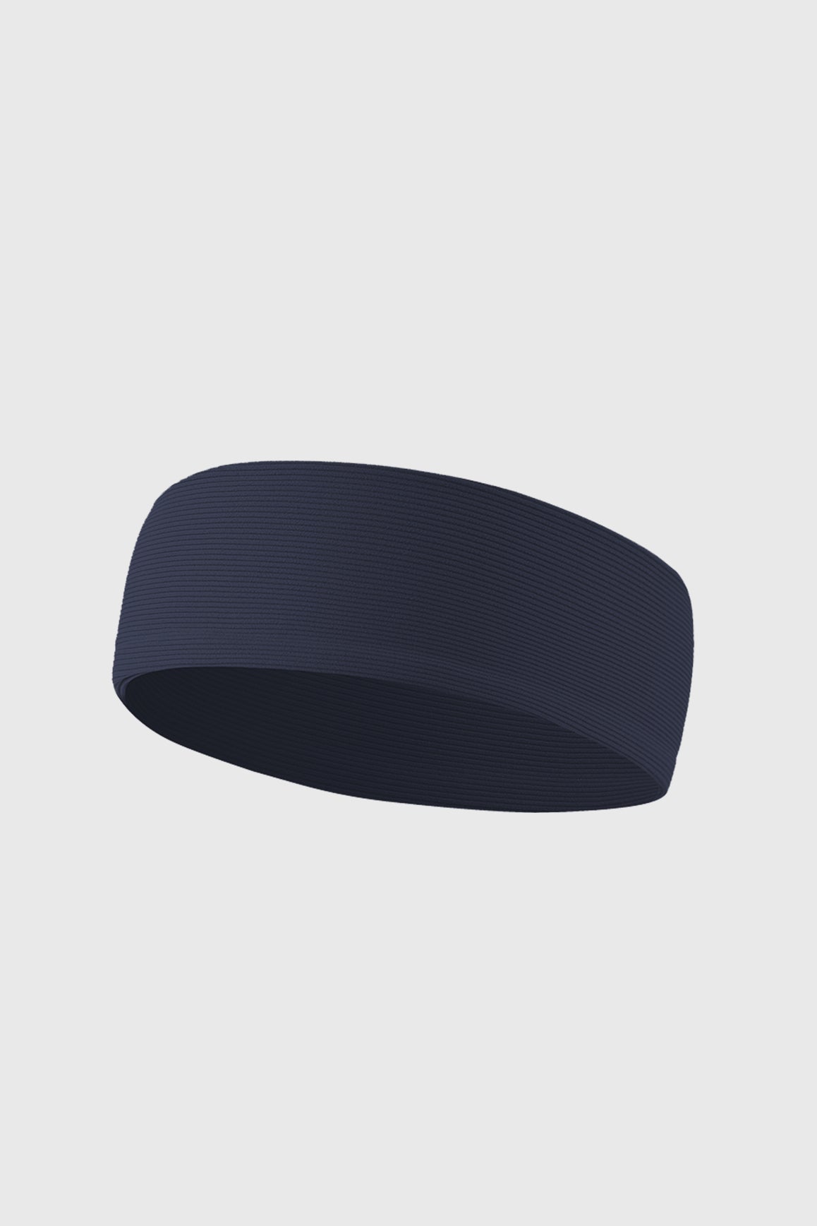 Midnight blue elastic sport headband by WISKII, lightweight and stretchy accessories for active wear and workout sessions.