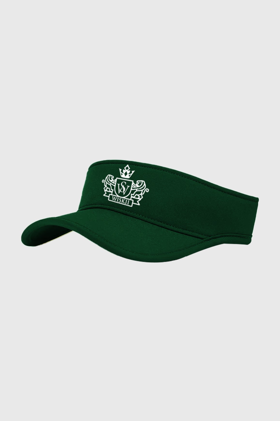 WISKII Riviera Retro Tennis Visor in green, lightweight accessories for sun protection and sporty style.