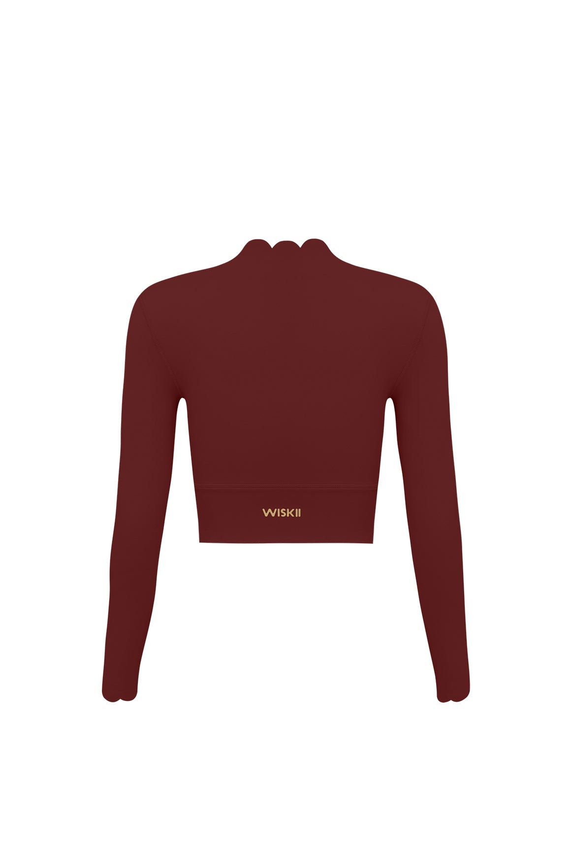 Scallop Cropped Long Sleeve Top | WISKII Active