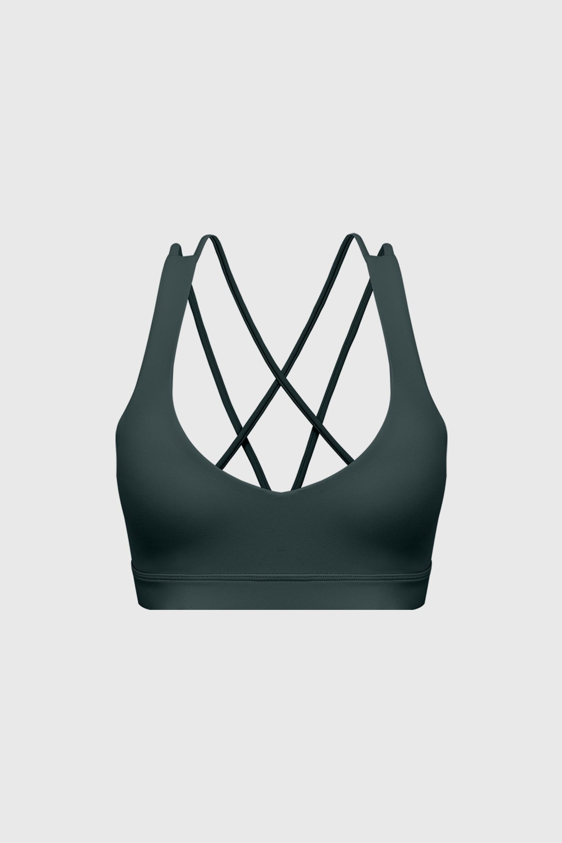 Scoop Neck Crossback Bra | Deep Sea sports bra featuring a strappy criss-cross back and scoop neckline | WISKII Active