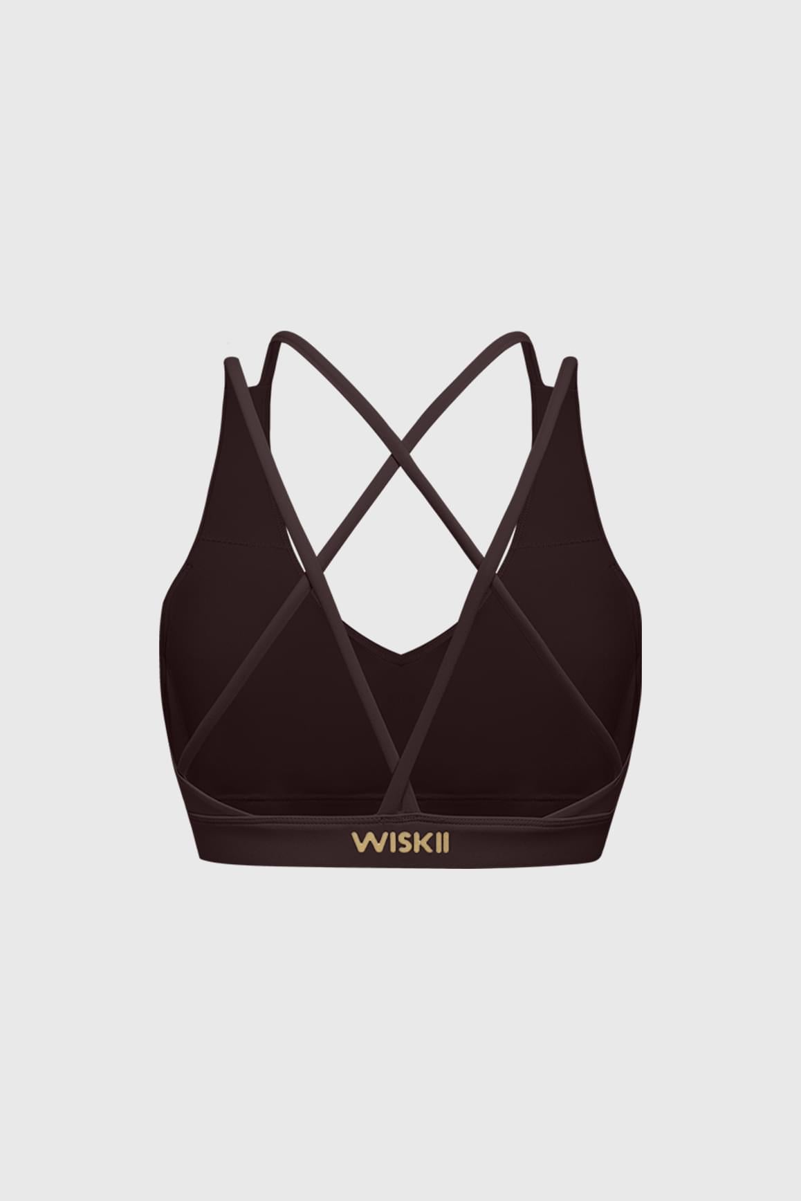 Scoop Neck Crossback Bra | Velevet Fig sports bra featuring a strappy criss-cross back and scoop neckline | WISKII Active