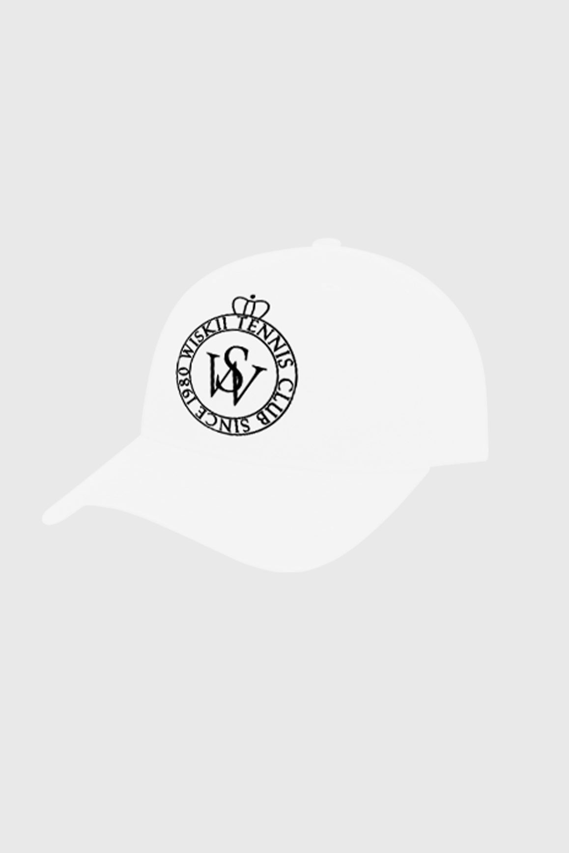 WISKII adjustable tennis cap in navy with curved brim and breathable mesh panels, designed for active sports and outdoor wear.