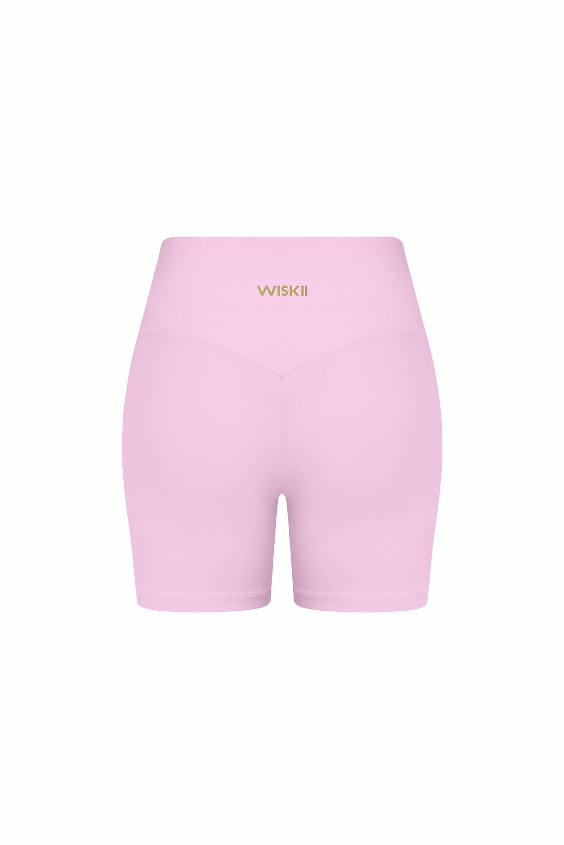 WISKII high-waist Vigor Scrunch shorts in Sakura Zen featuring a fitted design and scrunch detailing for active wear.