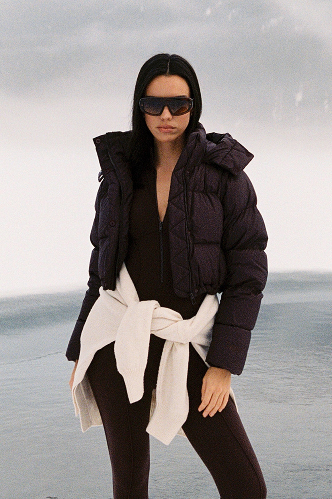 WISKII Cropped Convert Down Jacket