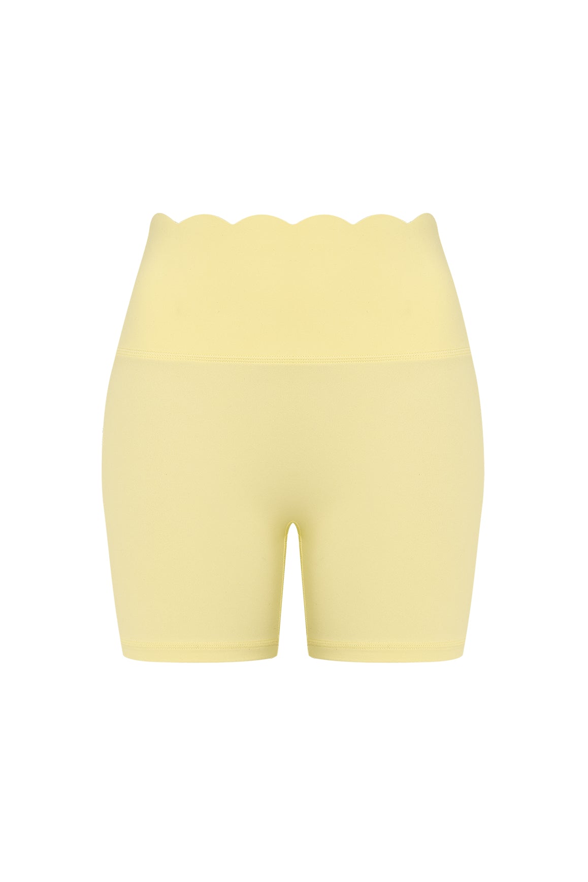 High-Waist Scallop Scrunch Short