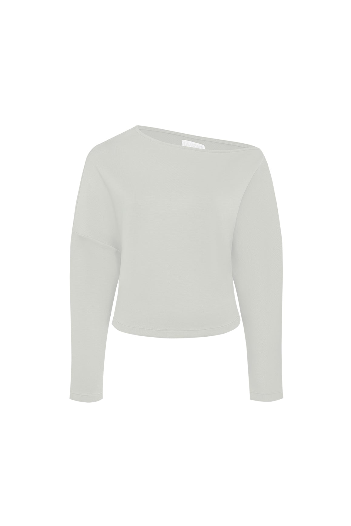 WISKII Vivid Asymmetric Long Sleeve Top in a bright color, featuring unique asymmetrical design and long sleeves.