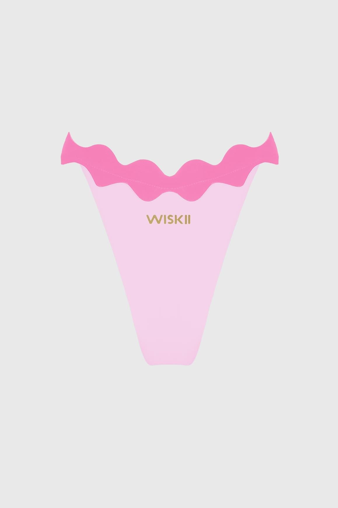 WISKII 里維拉扇邊拼色比基尼下裝,時尚內褲,扇狀邊緣設計,色彩鮮豔且穿著舒適。