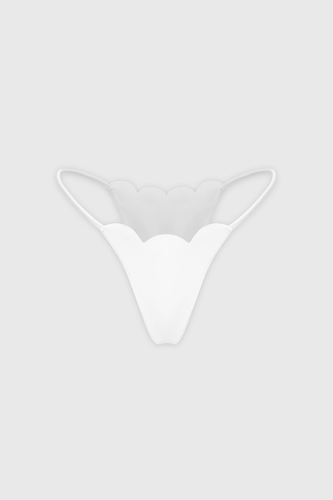 WISKII 扇貝造型高衩比基尼泳褲,馬卡龍粉配色,帶扇貝滾邊,設計為時尚泳裝內褲