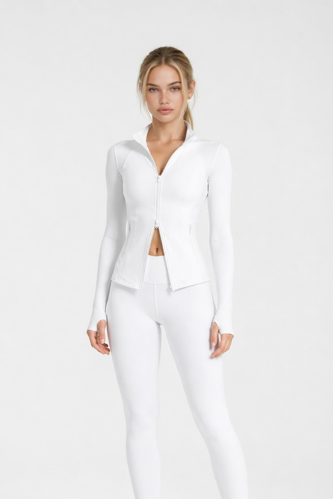 Double Zip Slim Fit Active Jacket - WISKII - Hoodies & Jackets
