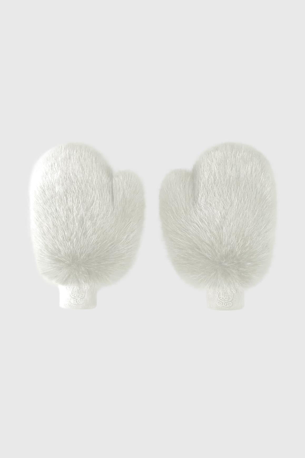 Frost Faux Fur Mittens - WISKIIWS653clouddancerOneSize