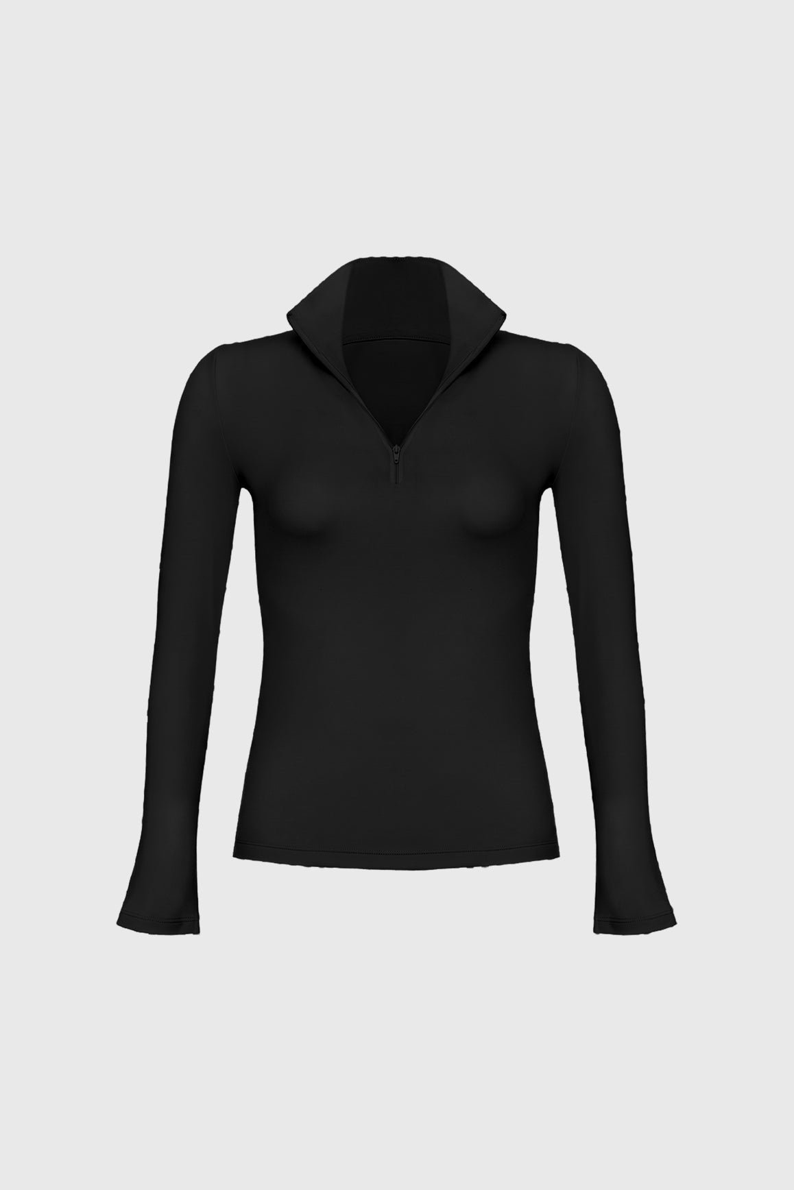 Long Sleeve Half Zip Top - WISKII - Shirts & Tops