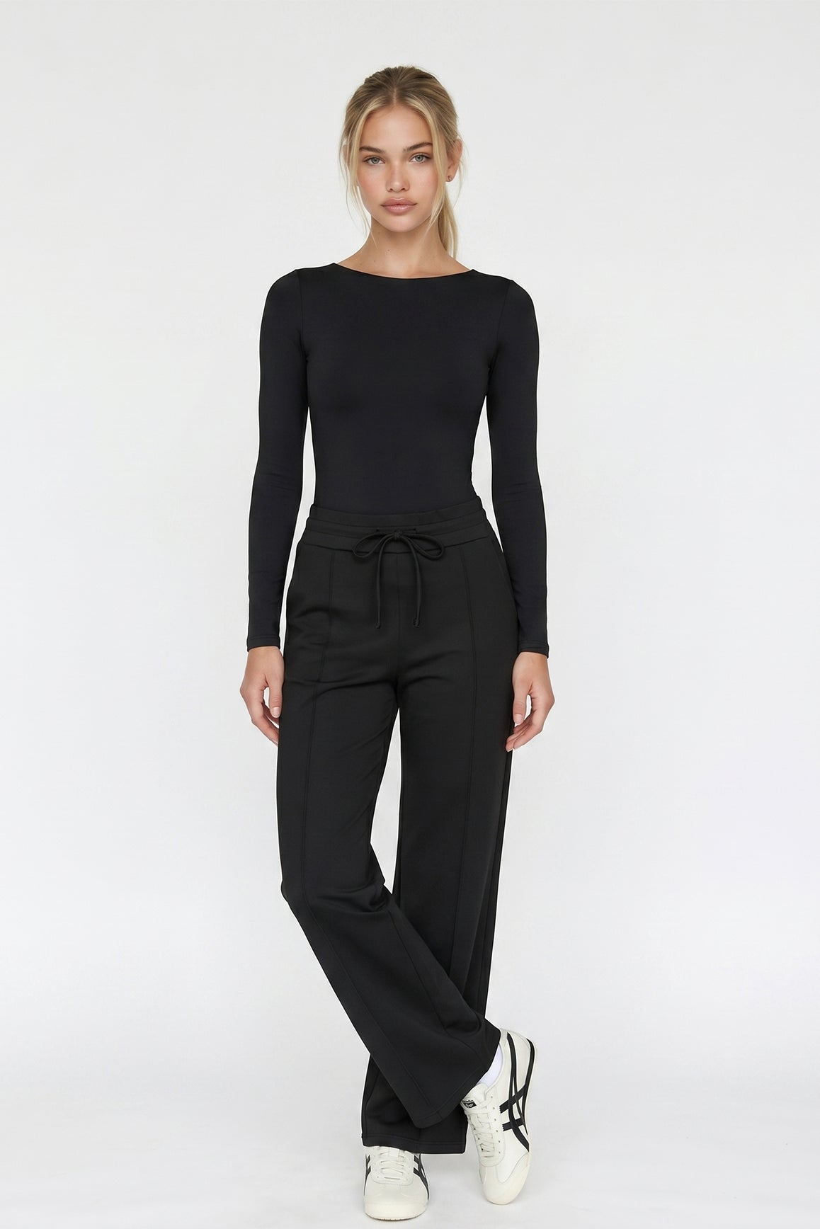 Long Sleeve Open Back Bodysuit - WISKII - Bodysuit