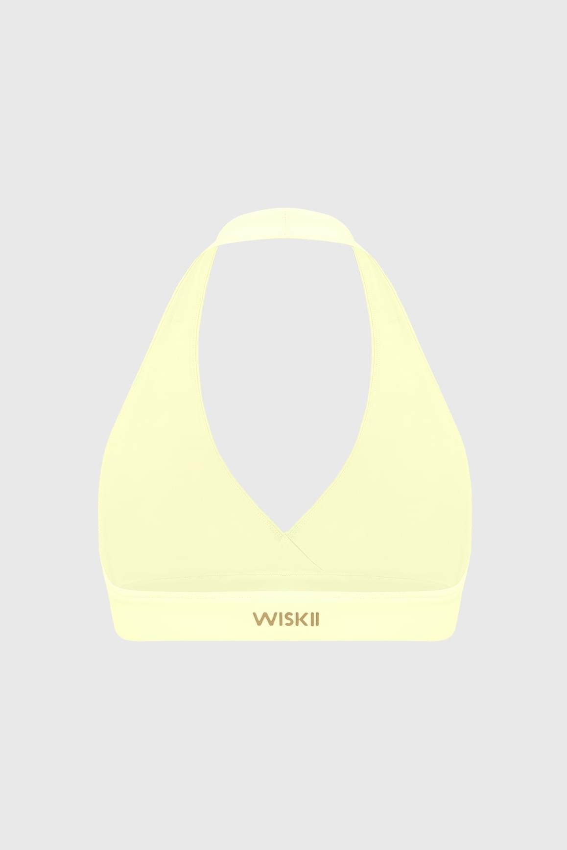 Ripple Ruched Halter Bra - WISKIIWS695limoncelloS