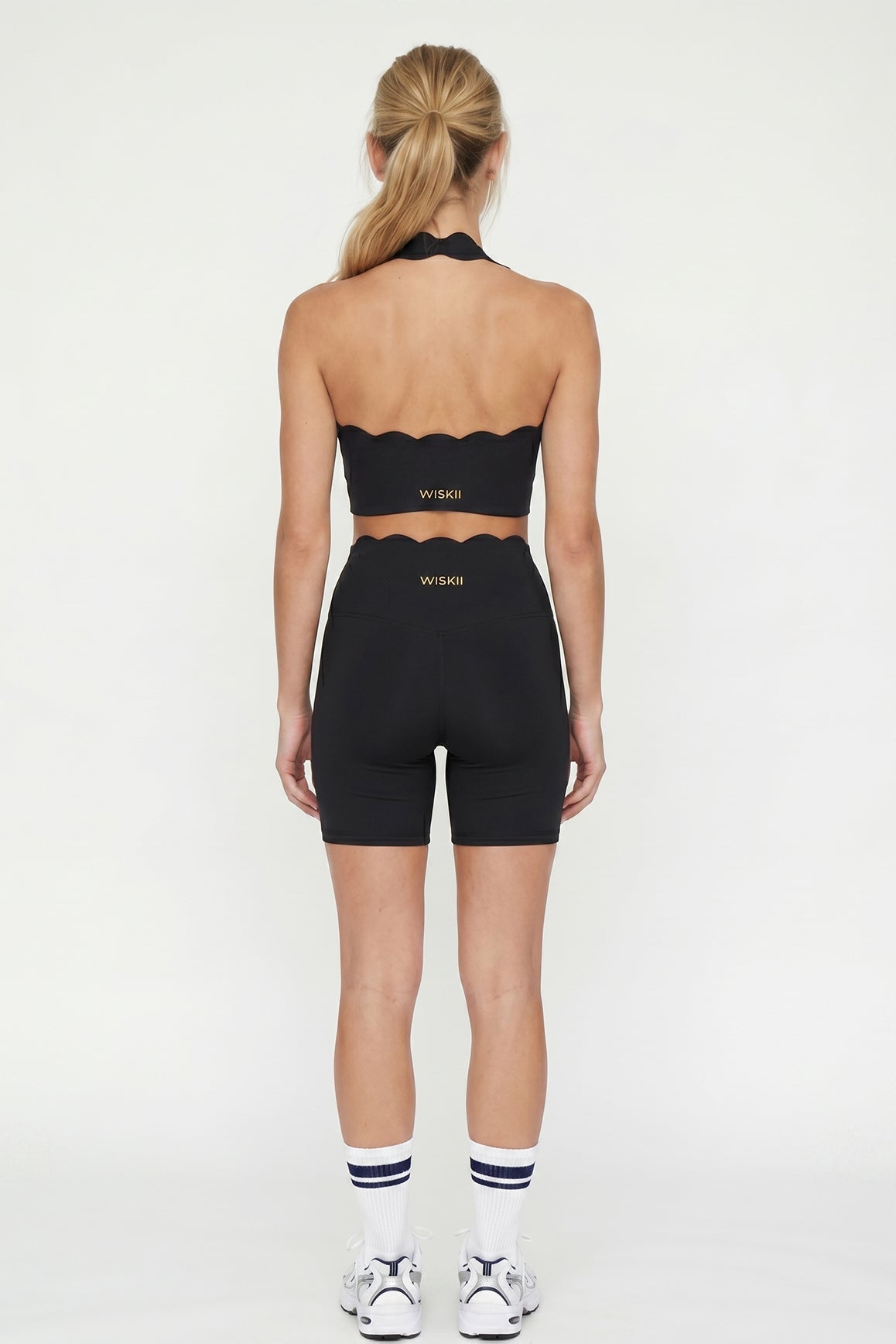 Riviera Scallop Halter Bra Tank - WISKII - Crop Tops
