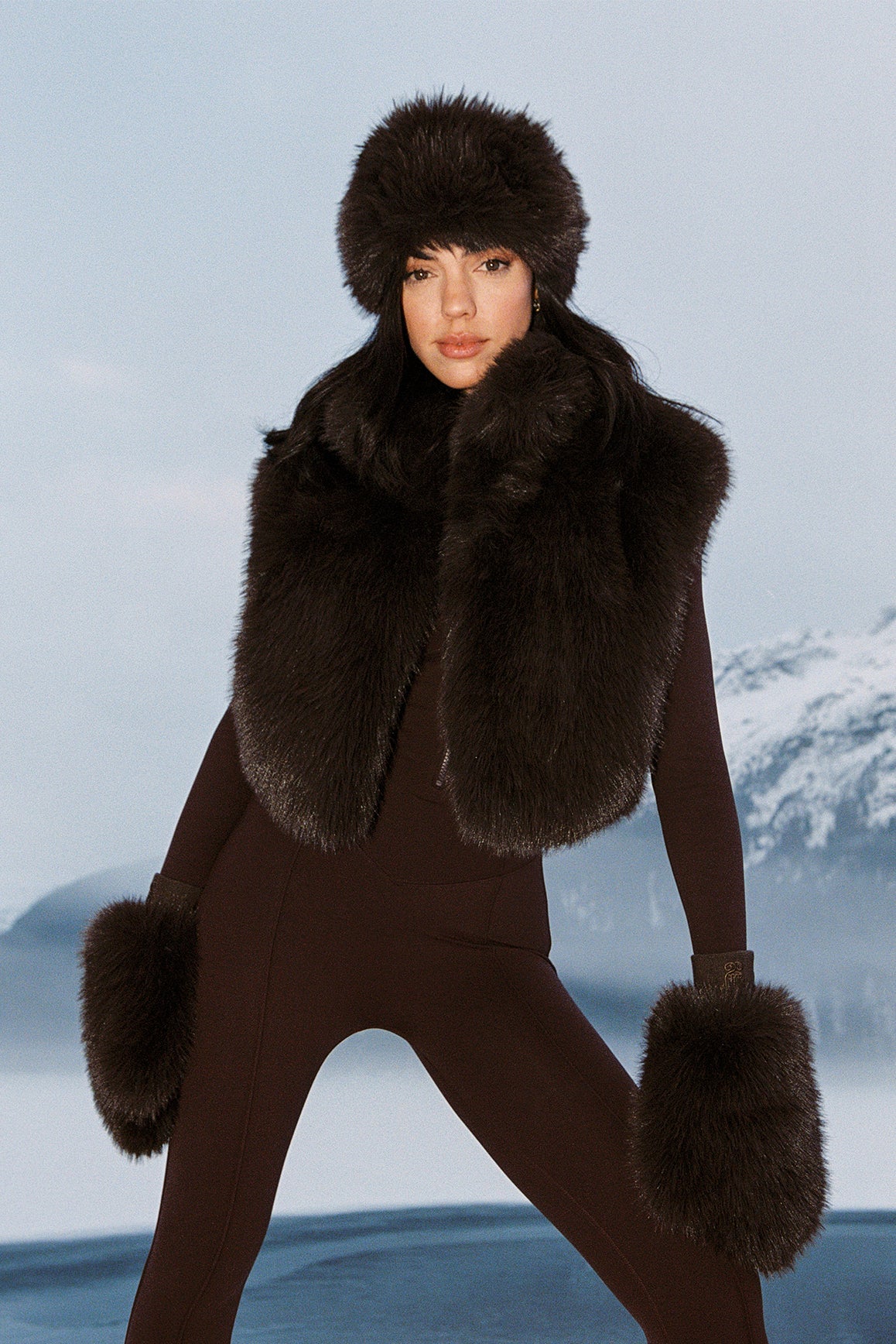 Frost Faux Fur Mittens