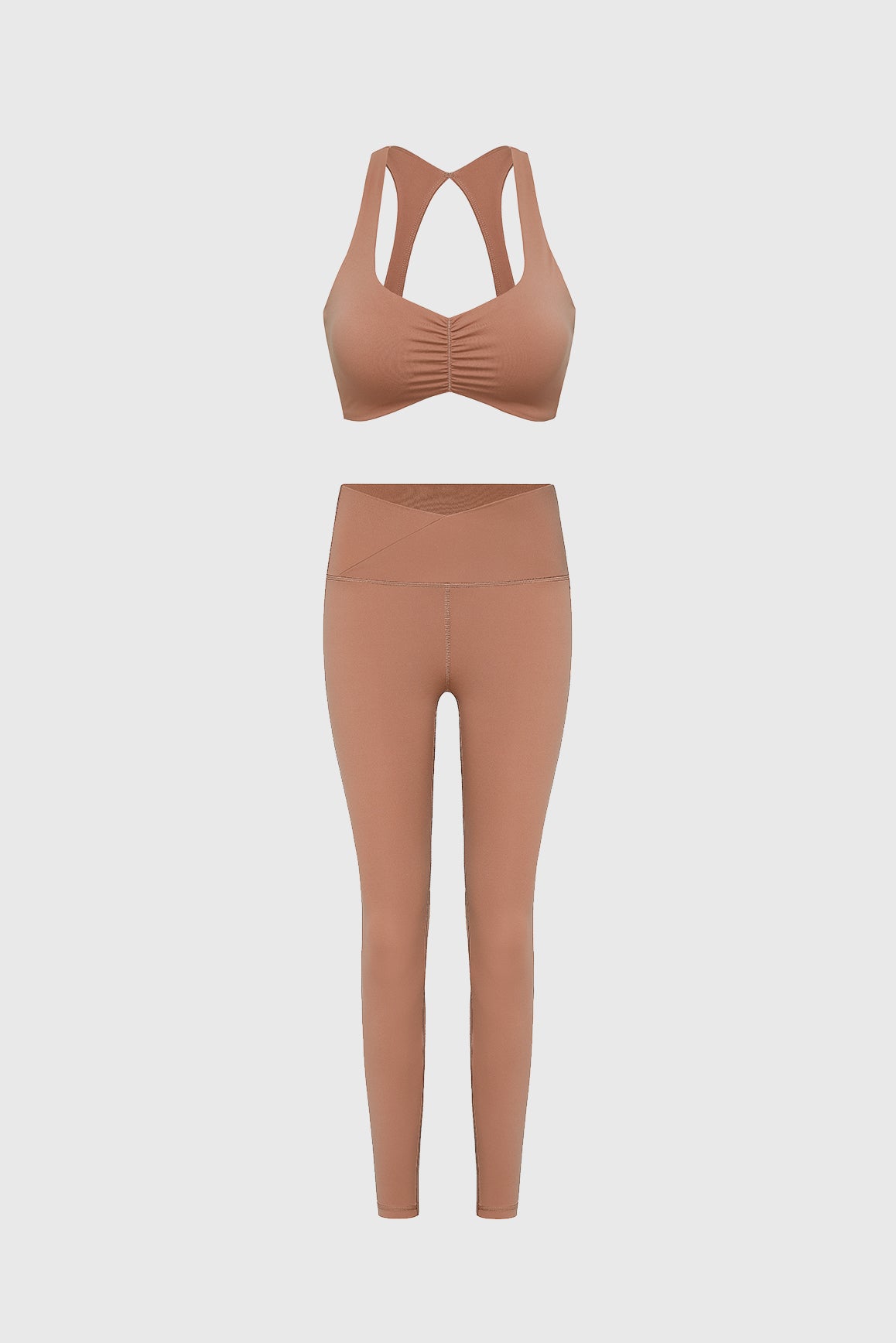 WISKII セットアップ　Ｓ　ヨガ Ruched Sports Bra + V-waist Yoga Legging | Bundle Outfit | WISKII
