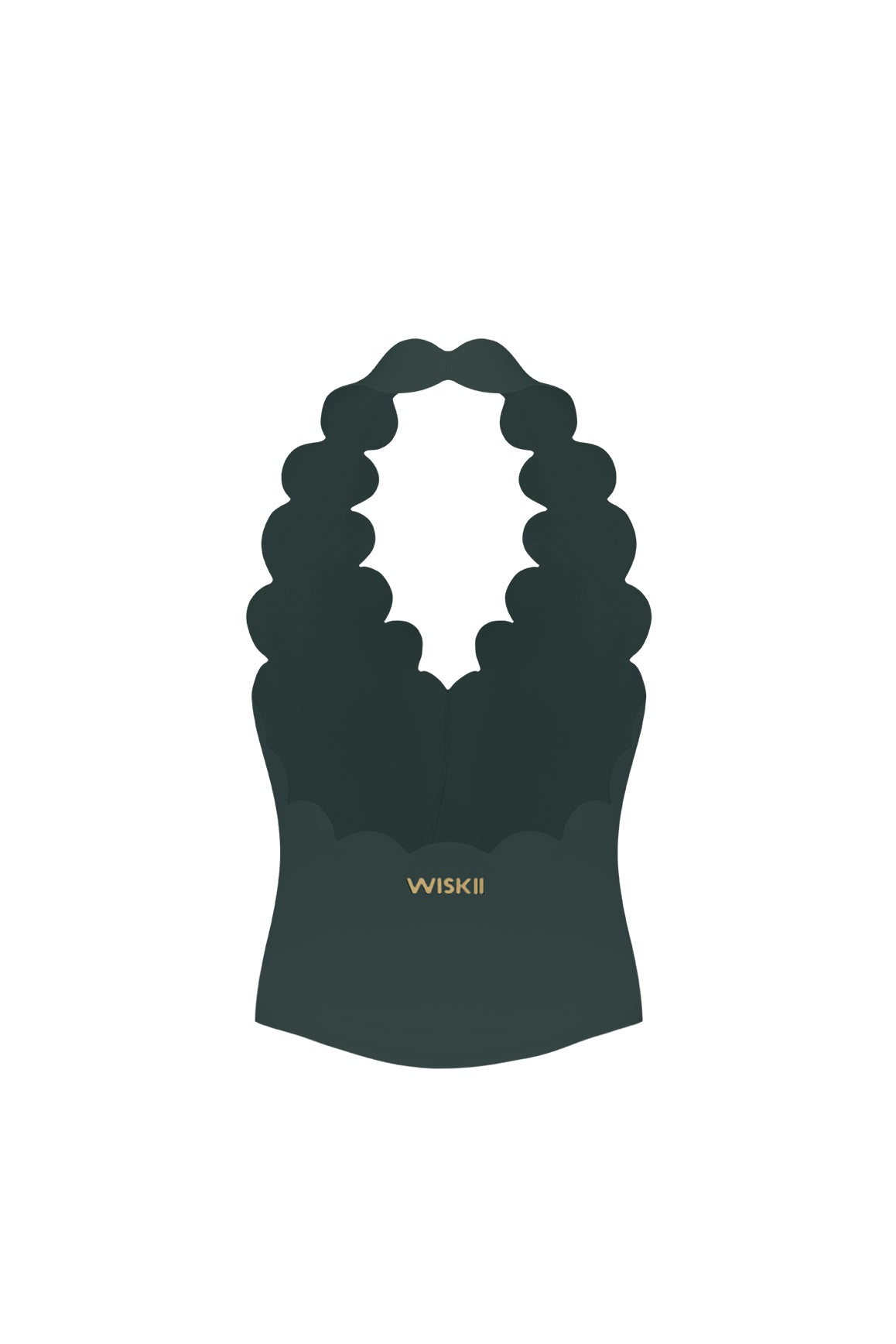 Riviera Scallop Halter Bra Tank | Deep Sea Top | WISKII Active