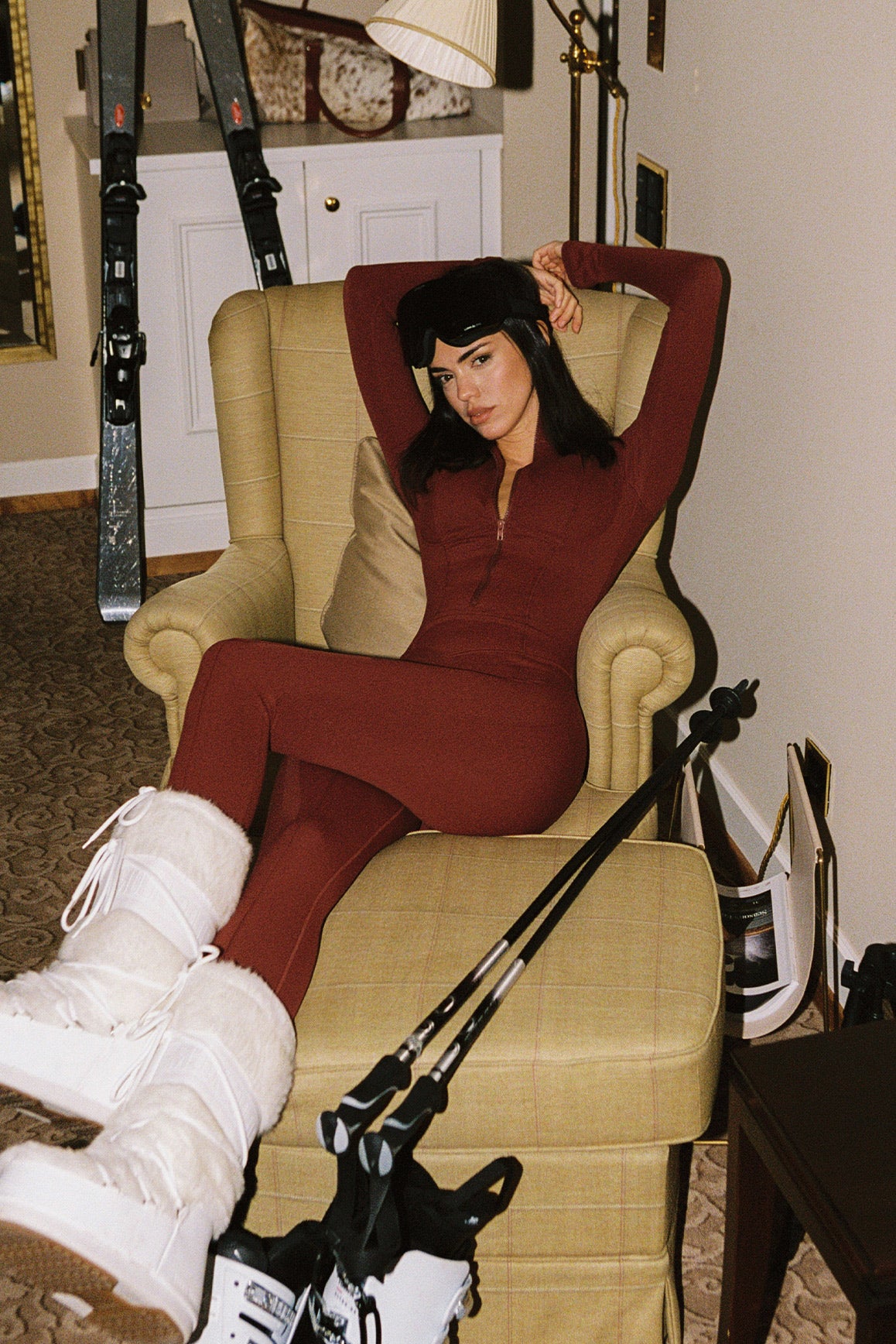 WISKII Solace tailored zip catsuit in black, featuring a sleek design and fitted silhouette for a stylish look.