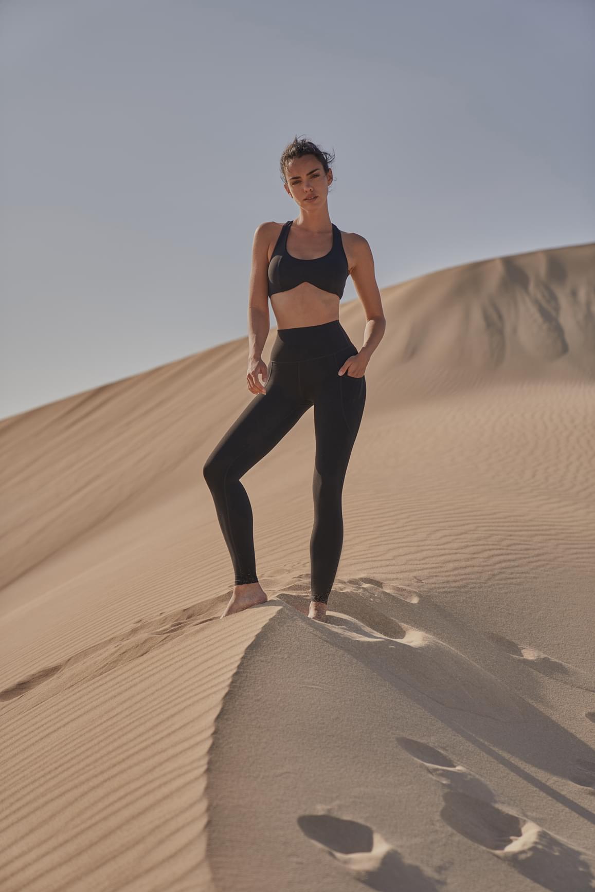 WISKII High-Waist Invigorate Leggings in Pure Vanilla, showing the fitted, high-rise design and smooth stretch fabric.