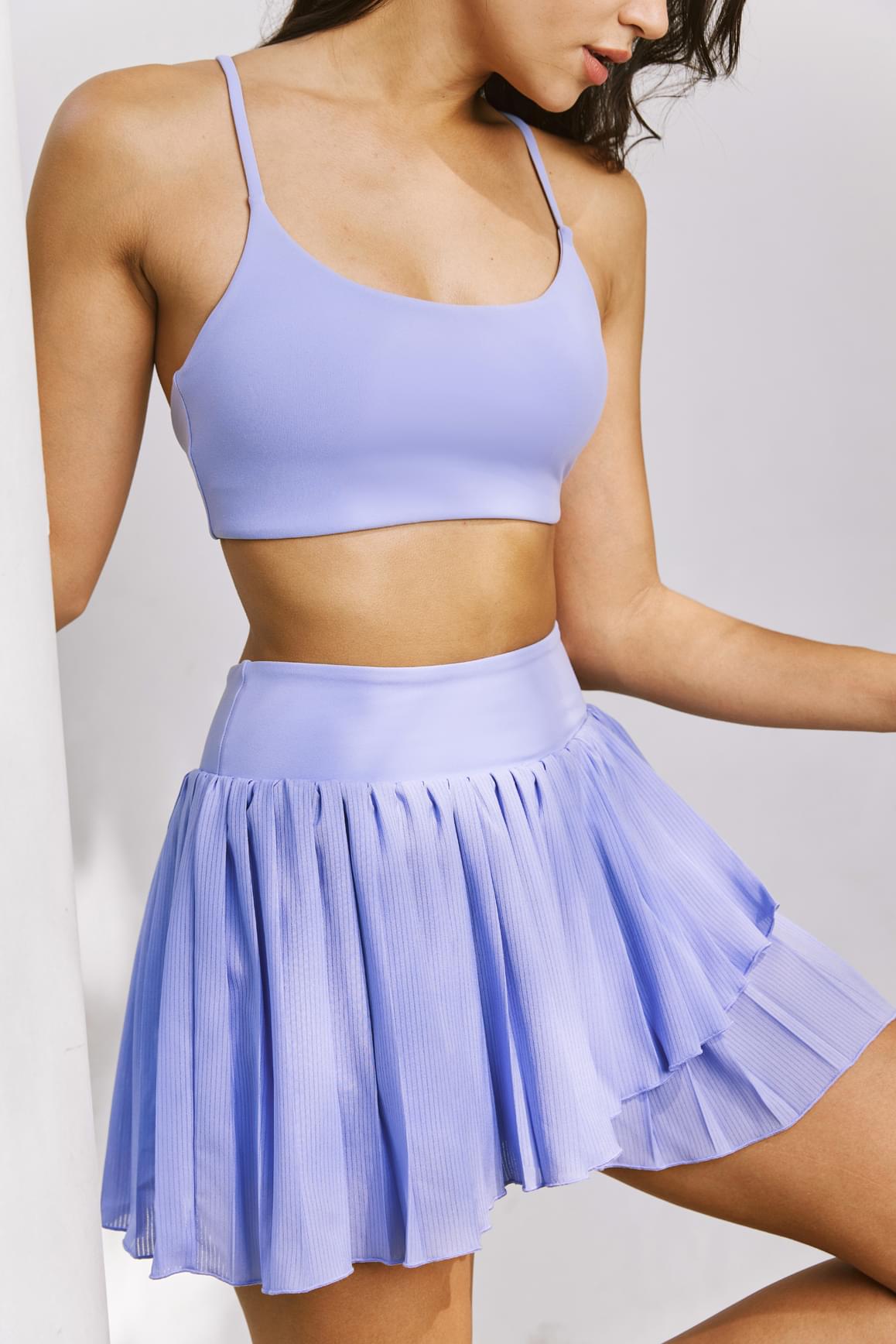 WISKII Pleated Skirt - WISKIIWS109lavenderfrostS