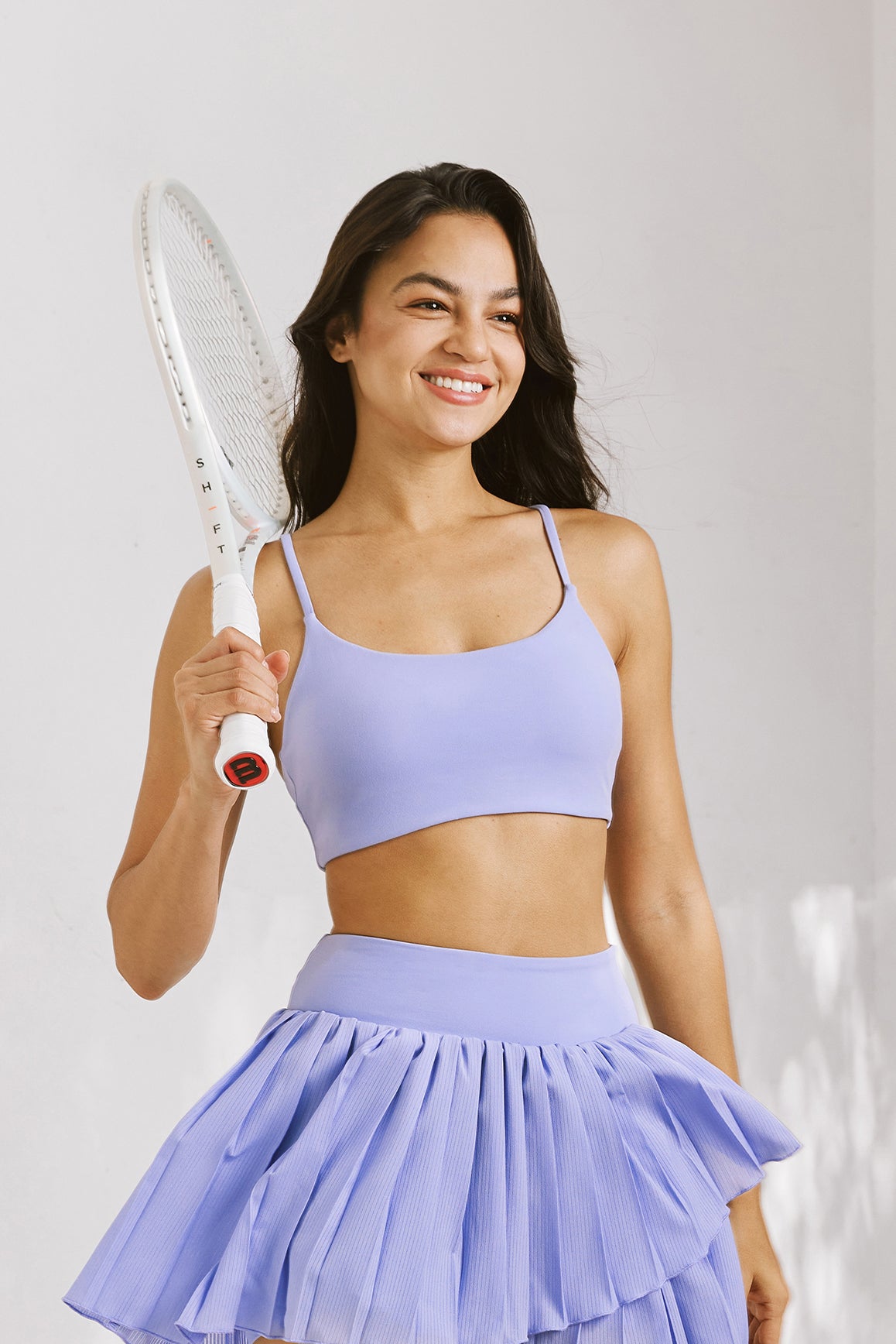 WISKII Stay Put Straps Bra | Color Lavender Frost Bra | WISKII Purple Bra | WISKII Active