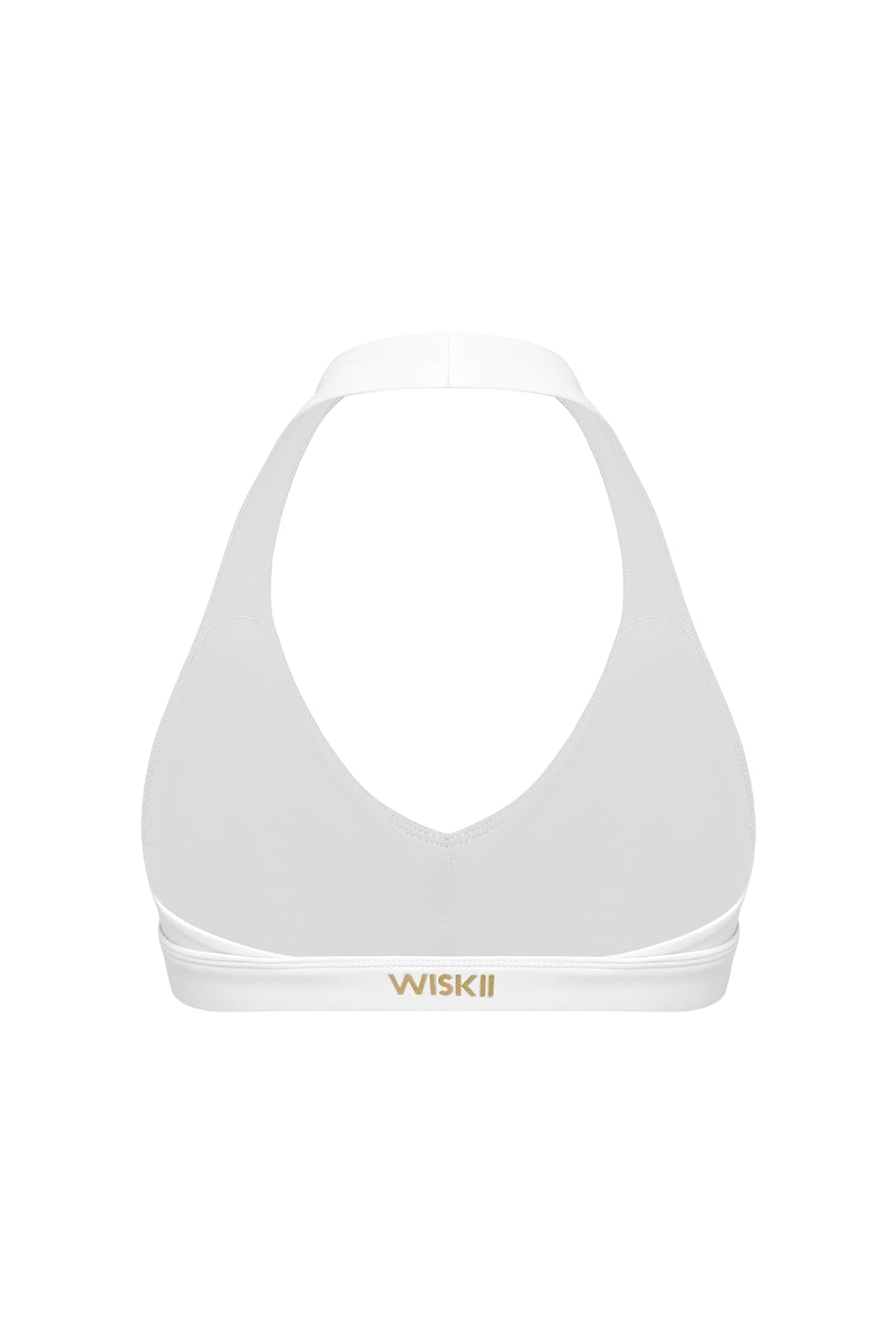 WISKII V型剪裁掛脖運動內衣(櫻花禪色),具備時尚V型領口與支撐性設計。