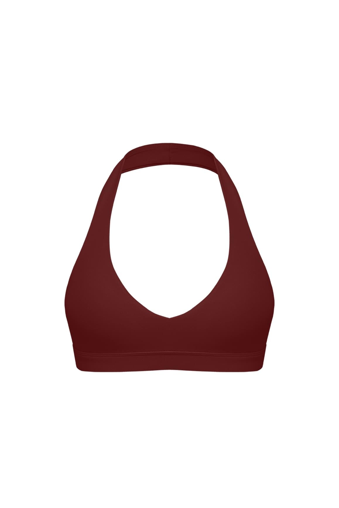 WISKII V-Cut Halter Sports Bra in Sakura Zen with supportive fit and stylish design, ideal for active wear.
