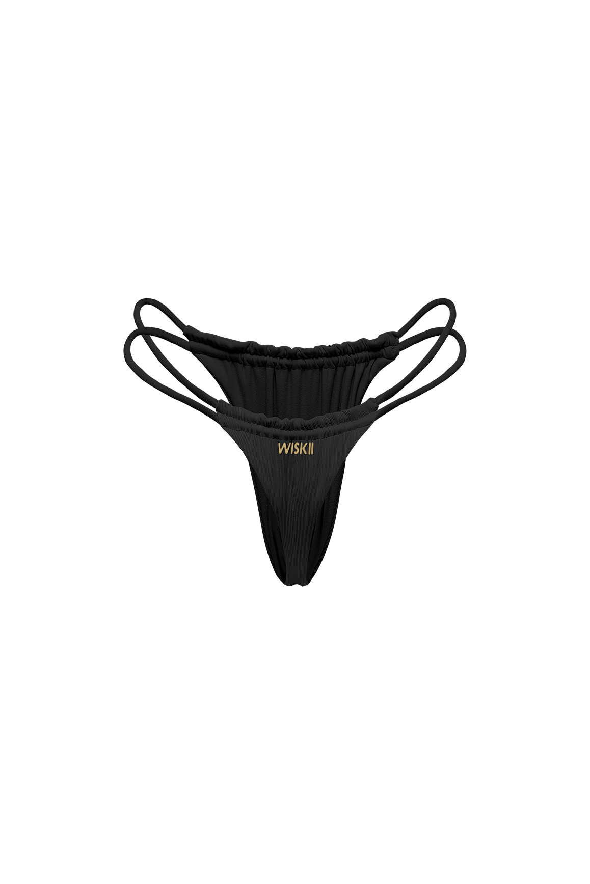 WISKII Double-Strap Bikini Bottom | black bikini bottom | WISKII Active