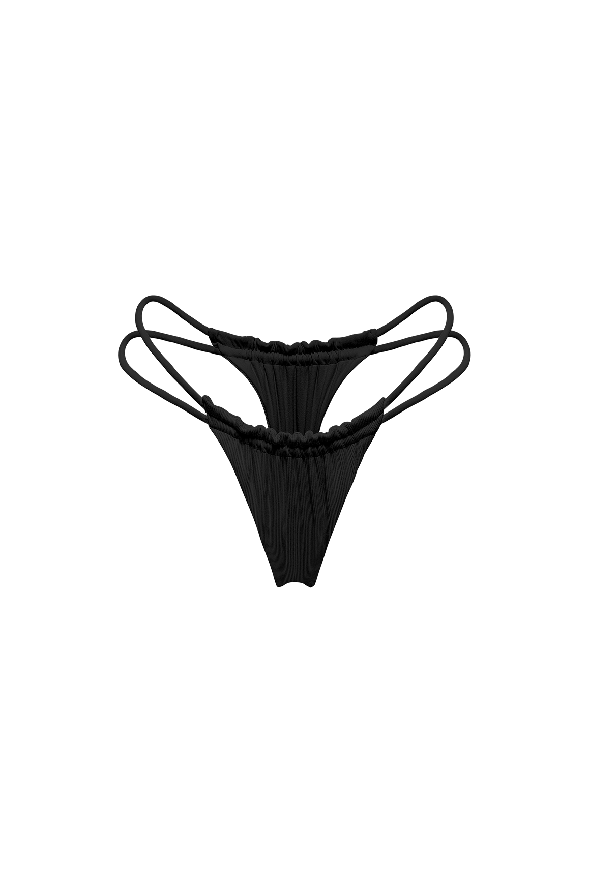 ダブルストラップビキニボトム |黒底 | WISKⅡアクティブ