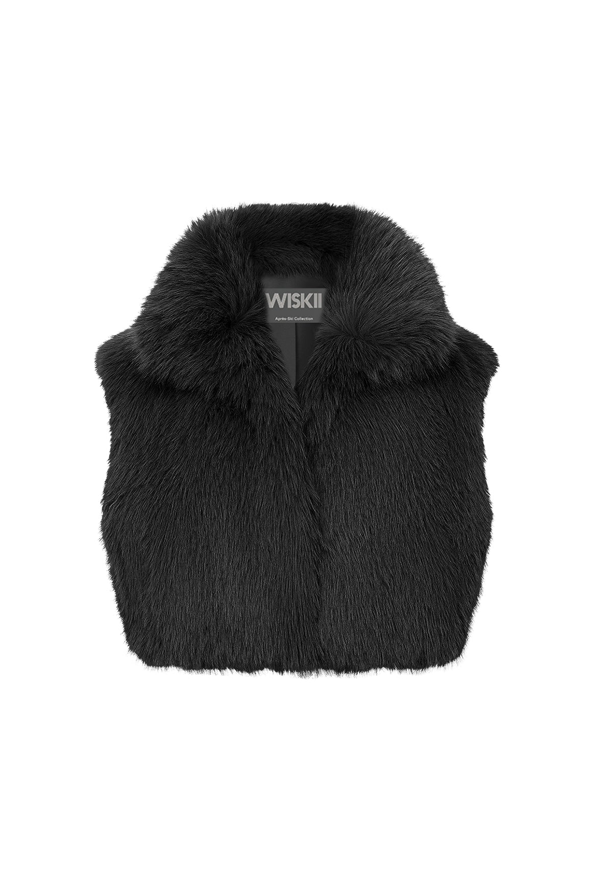 Alpine Cloud Faux Fur Vest | Jet Black | WISKII Active