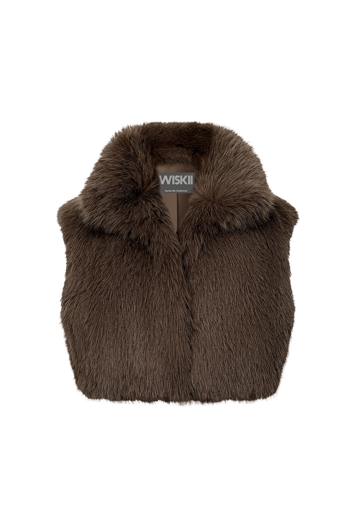 WISKII Alpine Cloud Faux Fur Vest | Black Truffle Vest | WISKII Active