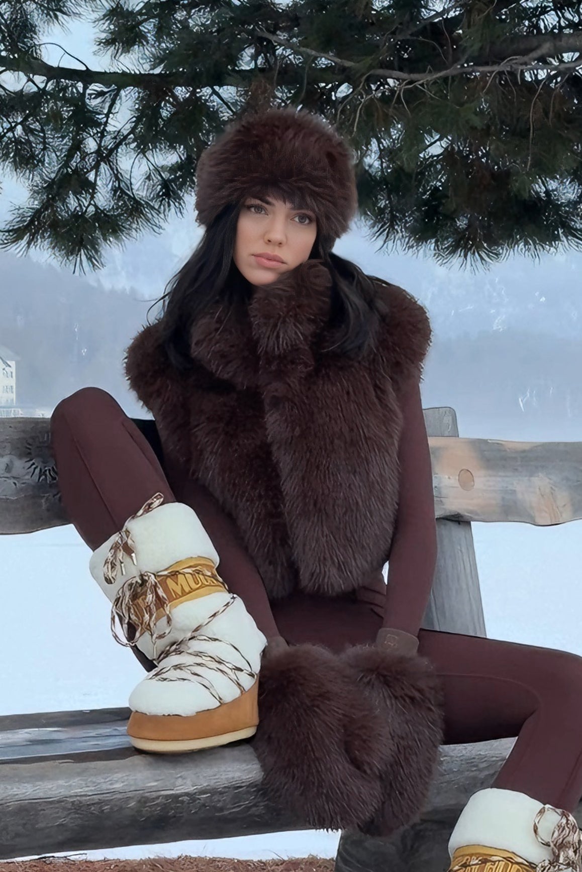 Alpine Cloud Faux Fur Vest