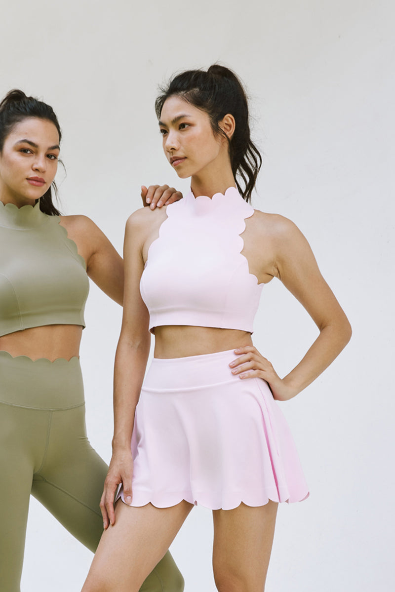 Model wears High-Waist A-line Tennis Skirt | WISKII ACTIVE