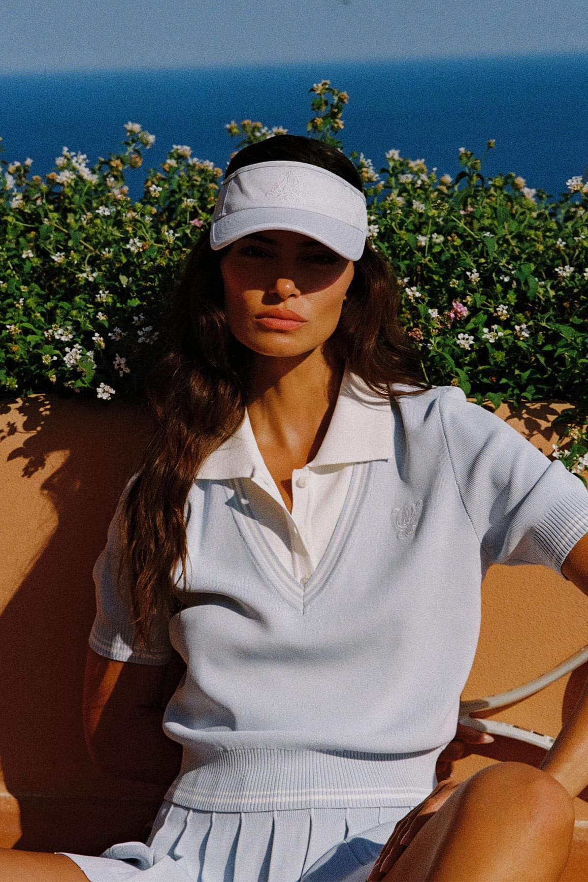 Riviera Layered Collared Knit Top.