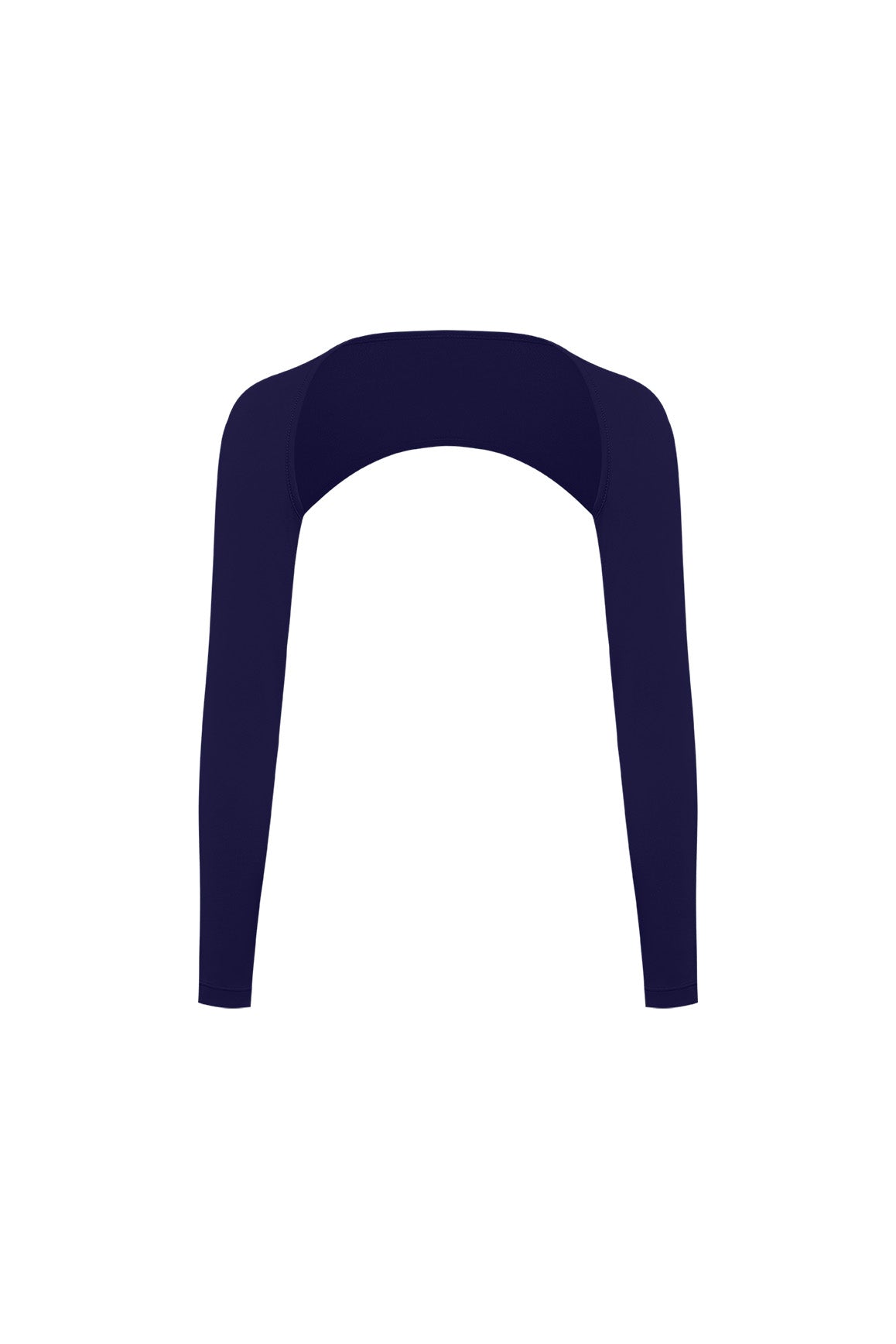 WISKII minimal long sleeve sports bolero shrug, lightweight and fitted with a sleek design, suitable for active or casual wear.