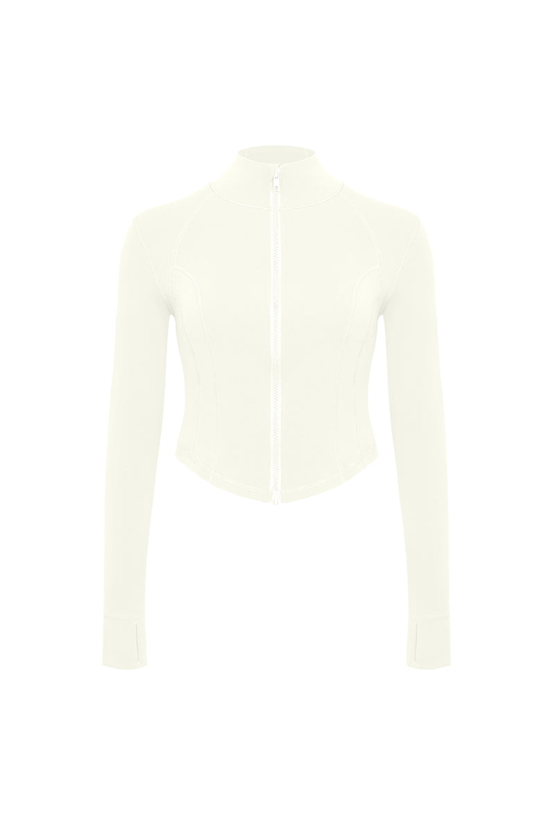 Hourglass Cropped Full Zip Jacket