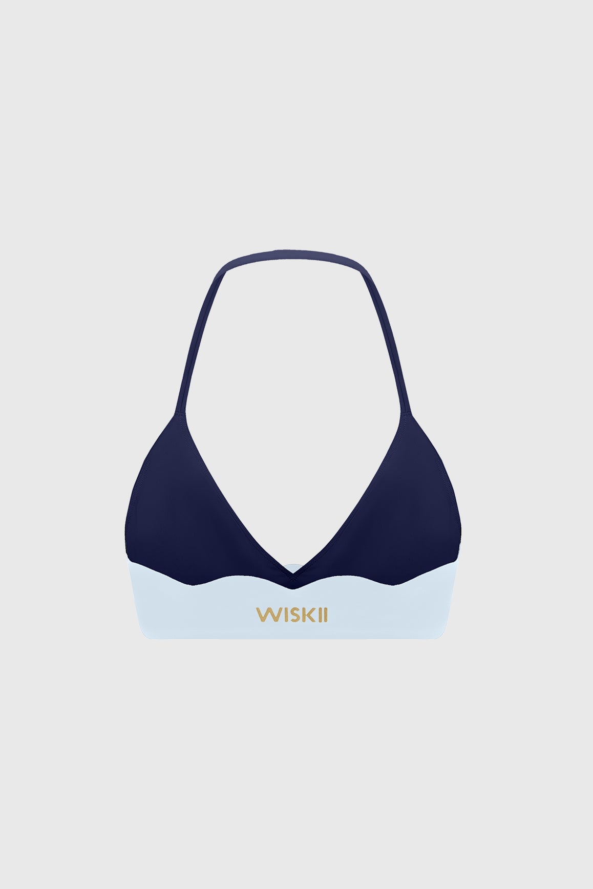 Riviera Scallop Contrast Halter Bra