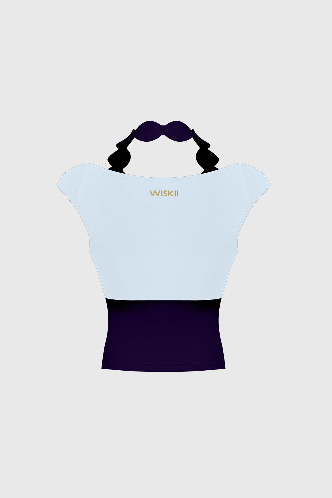 Scallop Contrast Halter Top