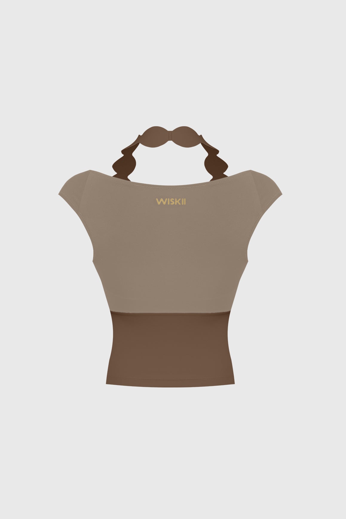 Scallop Contrast Halter Top