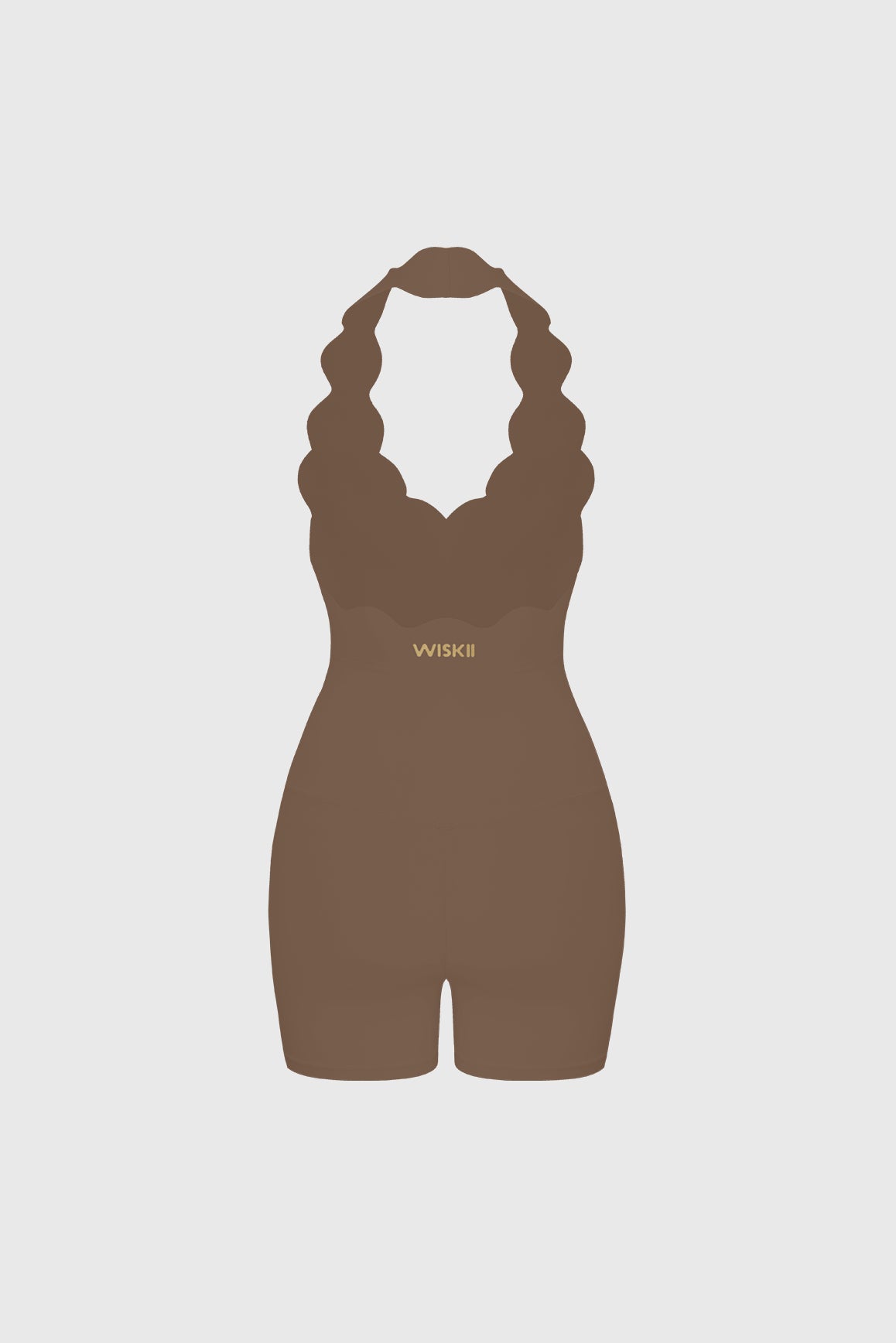Scallop-Halter Hourglass Playsuit