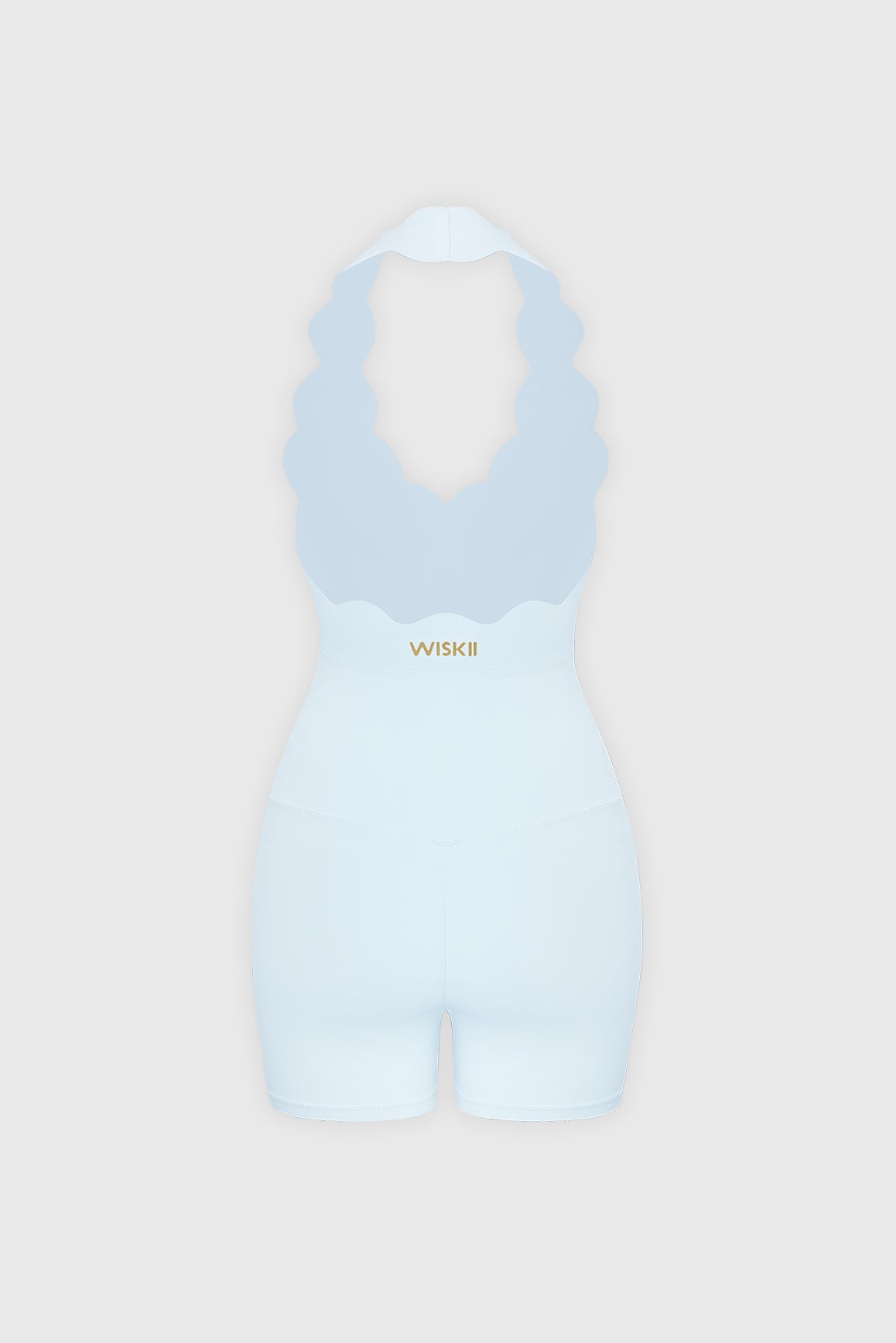 Scallop-Halter Hourglass Playsuit